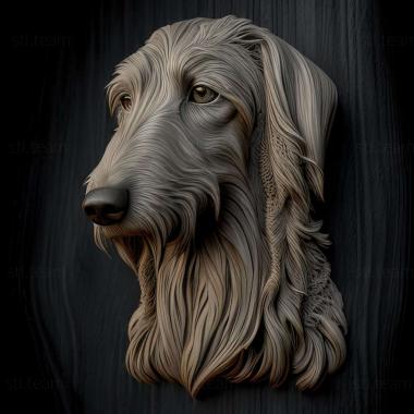 3D model Deerhound dog (STL)